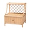 Baxton Studio Lalo Modern Bohemian Natural Brown Rattan 1-Drawer Nightstand 231-13153-ZORO - alternate 1